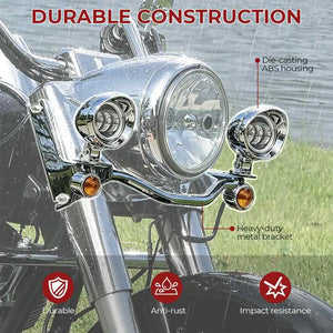 Kit feux additionnels LED avec barre pour Harley Touring - vue 6
