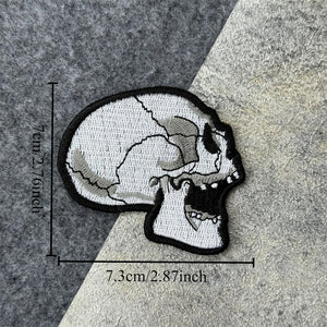 Écusson tactique brodé tête de mort punk avec fixation velcro - vue 5