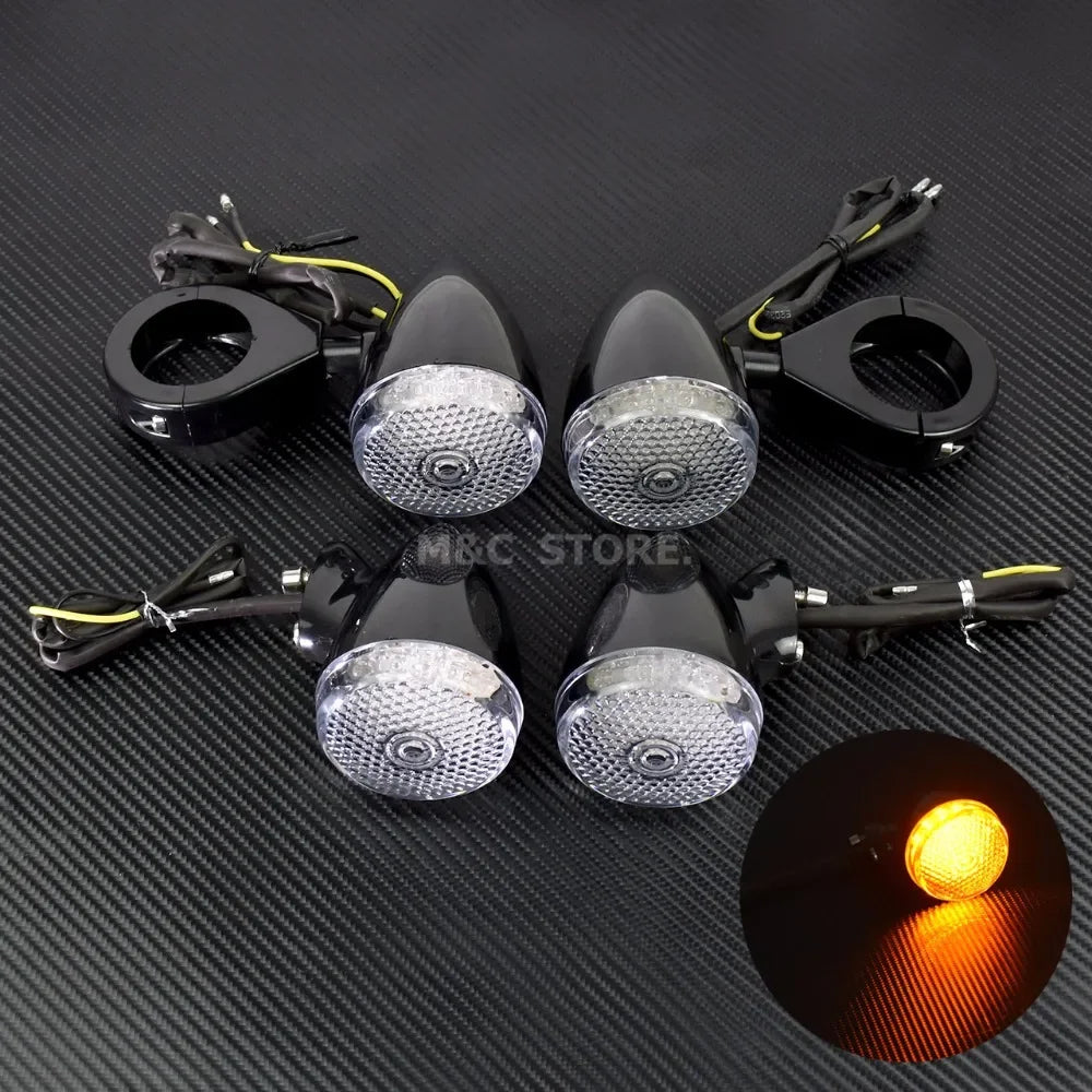 Clignotants LED bullet pour Harley Sportster Dyna - vue 2