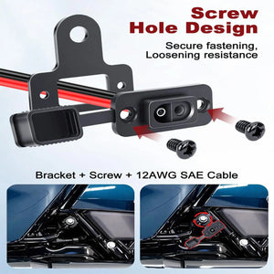 Prise de charge SAE avec support pour Harley Road Glide / Street Glide - vue 1