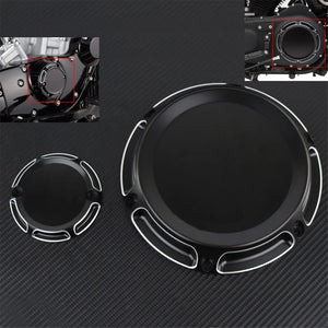 Cache derby, cache timer et cache d'inspection noirs pour Harley Sportster - vue 1
