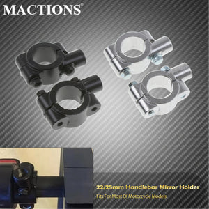 Support Rétroviseur pour Guidon 22/25mm - Filetage 8/10mm - Universel Harley-Davidson – photo 1/14