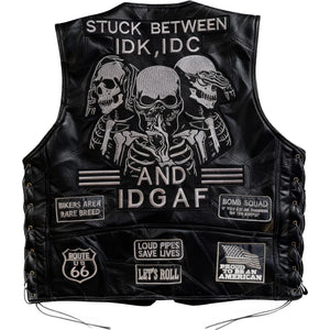 Gilet sans manches style biker - vue - vue 1