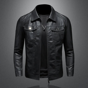 Veste simili cuir noire homme - vue produit - vue 6