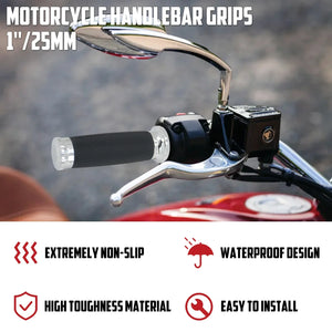 Poignées de guidon chromées pour Harley Sportster Dyna Softail - vue 3