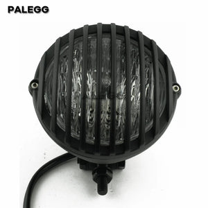 Phare rétro à grille pour Harley chopper bobber - vue 3
