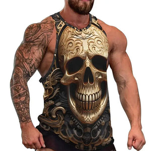 Débardeur crâne 3D oversize homme - vue 21