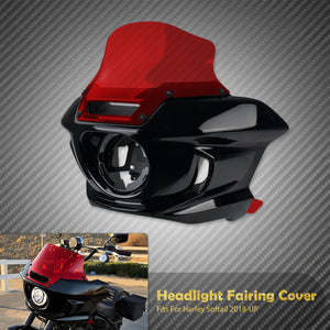 Carénage de phare avant noir pour Harley Softail - vue 9