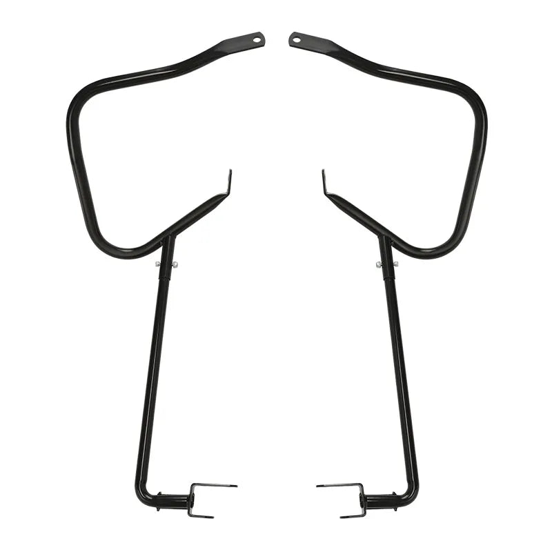 Barre de protection noire à l'avant des sacoches d'une Harley-Davidson CVO Road Glide - vue 2