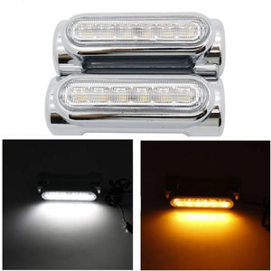 Feu LED chromé fixé sur un pare-carters de Harley-Davidson - vue 8