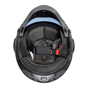 Casque moto modulable rétro double écran, vue de trois quarts - vue 5