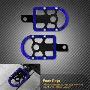 Repose-pieds / repose-pieds passager pour Harley-Davidson Sportster XL 883 1200 Touring Softail Dyna Electra Glide Low Rider – photo 8/12