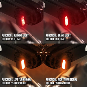 Clignotants LED arrière homologués E-Mark (position/stop) pour Harley Dyna 2000-2017 et Softail 2000-2025 - vue 3