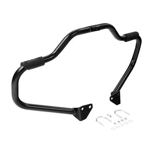Barre de protection moteur noire sur Harley Dyna - vue 3