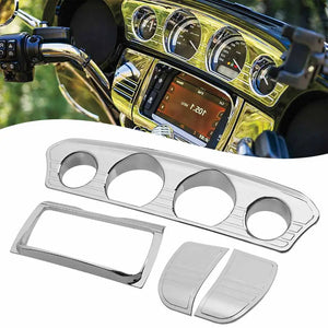 Kit garnitures de carénage chromées pour Harley Touring - vue 1