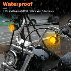 Paire de clignotants LED bullet noirs avec kit de déport pour Harley-Davidson - vue 5