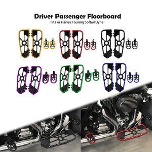 Planchers avant et arrière colorés en aluminium pour Harley-Davidson Touring - vue 1