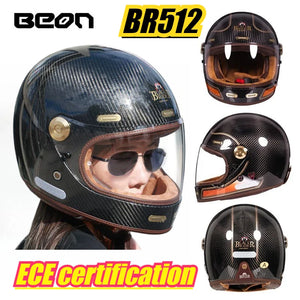 Casque moto intégral rétro - vue produit - vue 1