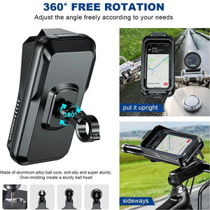 Housse étanche IPX6 pour smartphone moto/vélo avec support guidon universel - vue 4
