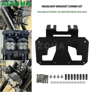 Kit de fixation de phares additionnels pour Harley Softail Fat Bob M8 114 – photo 1/7