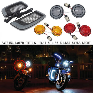 Clignotants LED Format Bullet (1157) pour Harley Touring, Softail, Dyna – photo 1/12