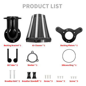 Filtre à air CNC noir et gris pour Harley-Davidson Dyna et Touring - vue 5