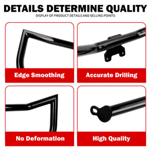 Barre de protection moteur noire montée sur une Harley-Davidson Touring - vue 5