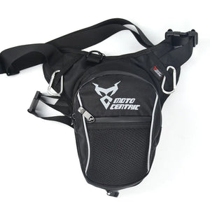 Sac banane moto noir porté à la cuisse - vue - vue 17