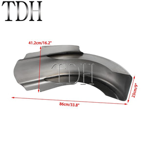 Garde-boue arrière moto en acier brut pour Harley-Davidson Touring - vue 4