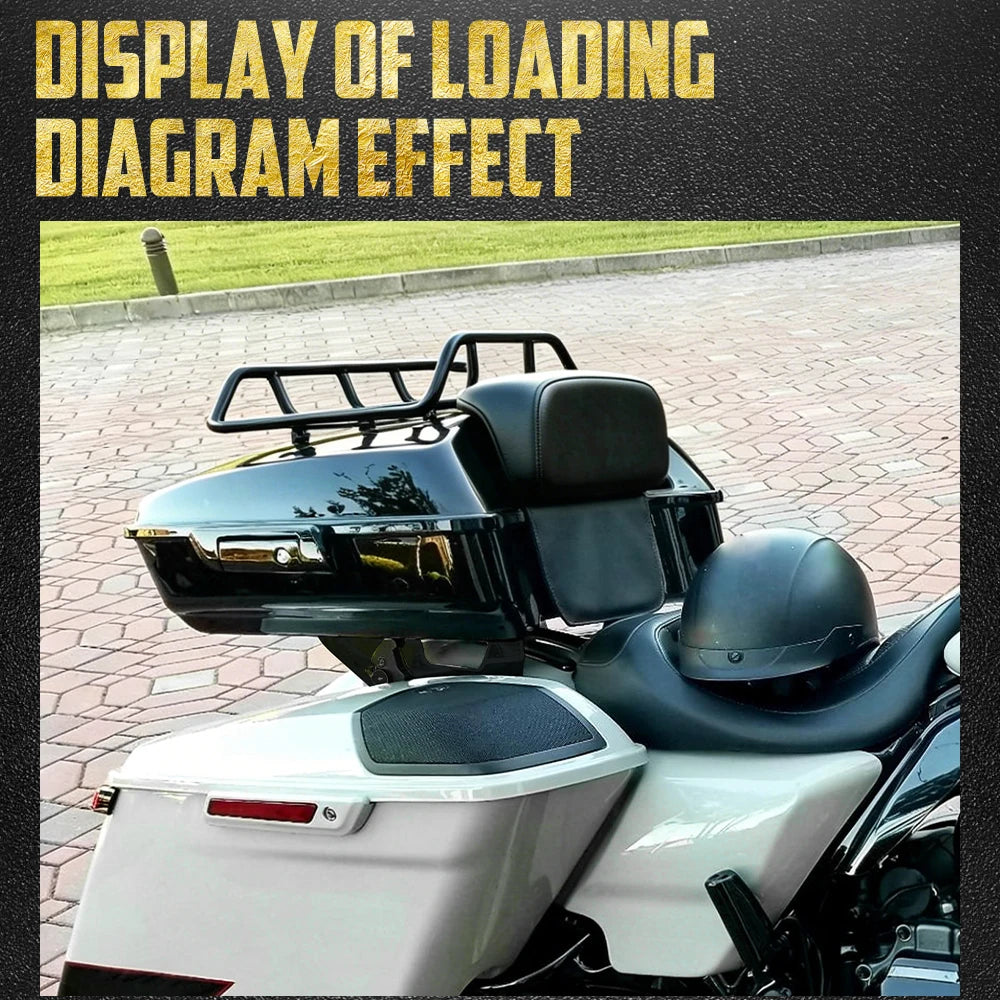 Kit dossier et porte-bagages Tour Pack chopped 10,7" pour Harley-Davidson Touring (2014-2025)