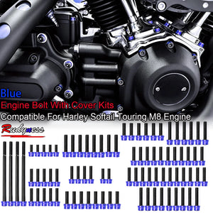 Kit de boulons et caches colorés pour moteur Harley Softail - vue 10