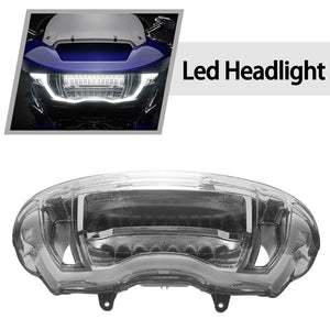 Phare LED avant noir avec clignotant intégré pour Harley-Davidson Road Glide CVO ST - vue 1