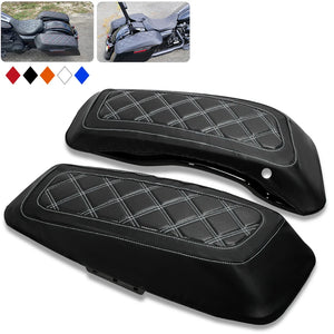 Housse de protection noire installée sur le couvercle d'une sacoche rigide Harley - vue 8