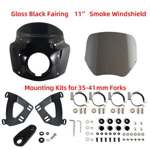 Carénage avant avec pare-brise fumé pour moto Harley Sportster - vue 2