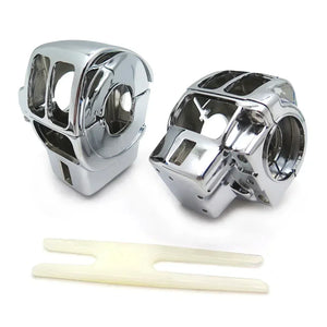 Boîtiers de commodo chromés pour Harley Touring Electra Glide Street Glide - vue 2