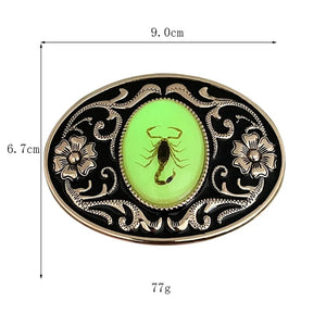 Boucle de ceinture scorpion phosphorescente - vue 3