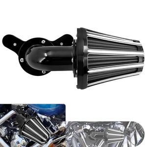 Filtre à air CNC noir et gris pour Harley-Davidson Dyna et Touring - vue 1