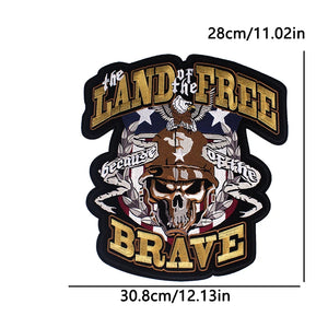 Grand écusson dorsal brodé Live To Ride style biker - vue 28