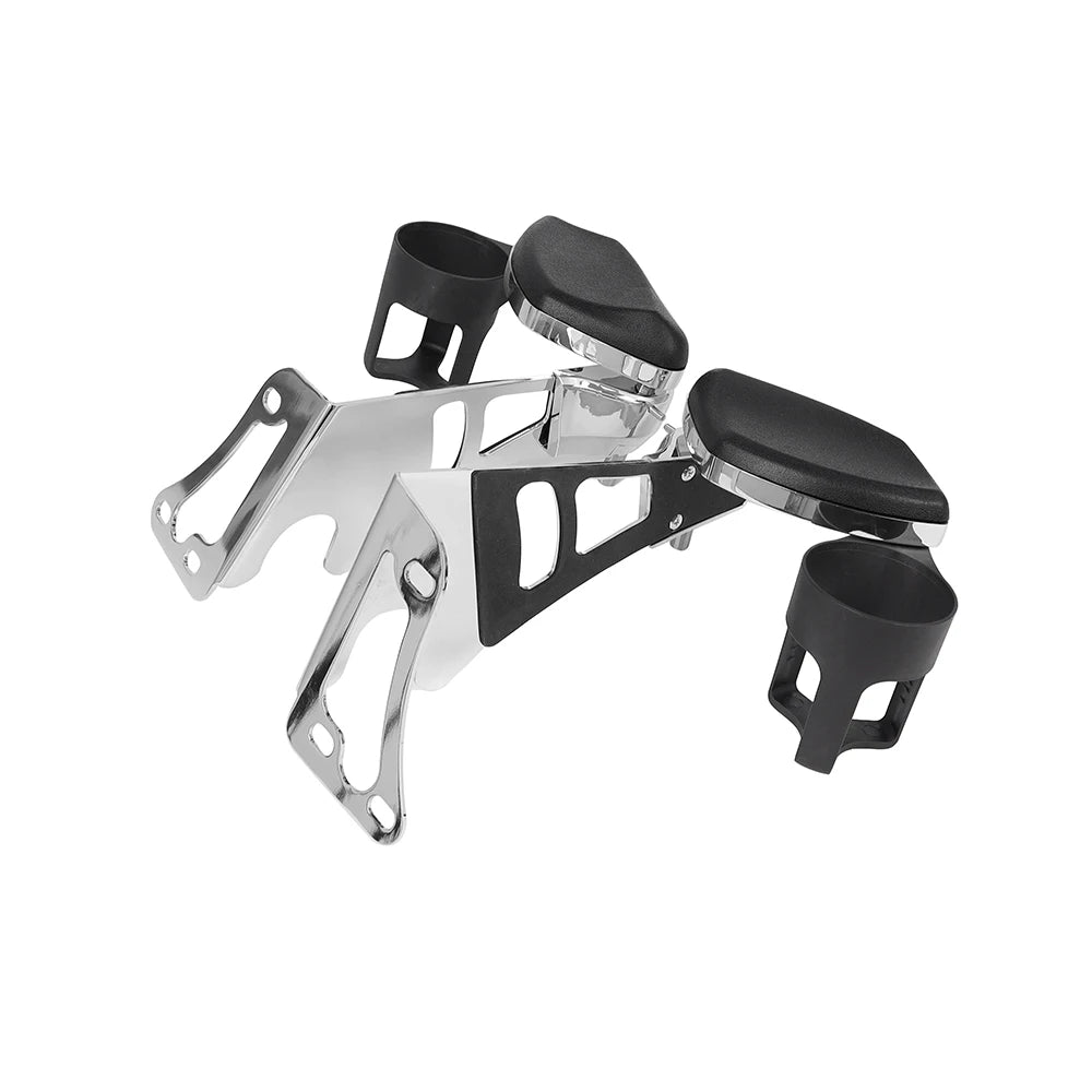 Accoudoirs passager réglables avec porte-gobelets pour Harley-Davidson Touring (1997-2013)