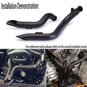 Drag pipes inox pour Harley Sportster - vue 2