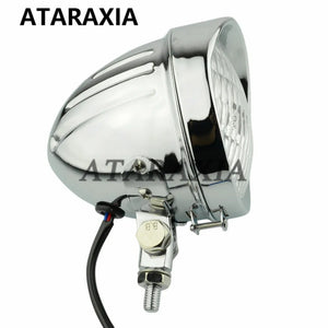 Phare rétro 4,5 pouces pour Harley bobber chopper - vue 3