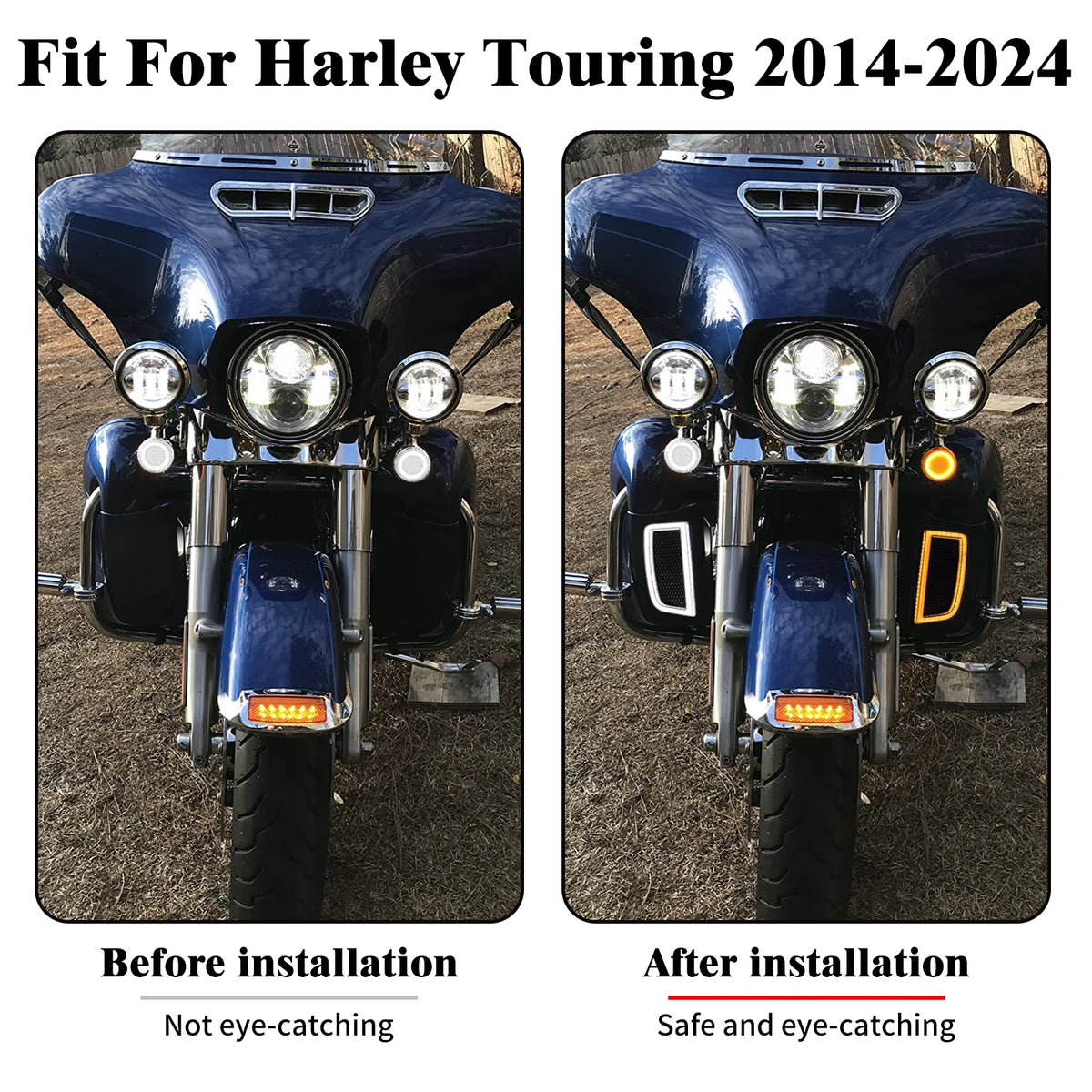 Grilles de bas de carénage LED pour Harley-Davidson Touring - vue 2