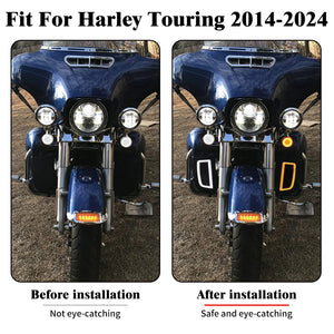 Grilles LED de Carénage Bas avec Clignotants et Feux de Position - Harley-Davidson Touring 2014-2024 – photo 2/8