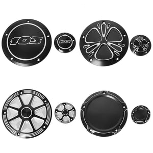 Cache derby et cache timer 5 trous pour Harley Touring Softail Dyna - vue 4