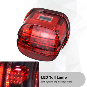 Feu arrière LED avec éclairage de plaque pour Harley Dyna Touring Sportster - vue 7