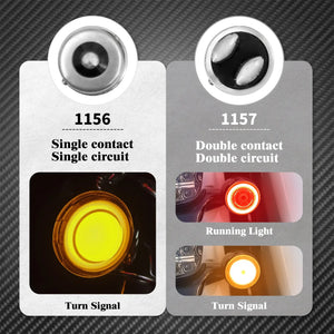 Clignotants LED Bullet 1157 (Avant/Arrière) - Harley-Davidson Softail, Dyna, Touring, Trike, Sportster (2014 et +, Modèles à Clignotants Bullet) – photo 4/8