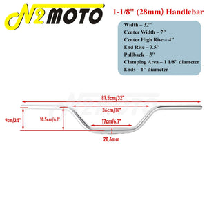 Guidon moto noir style club pour Harley-Davidson - vue 22