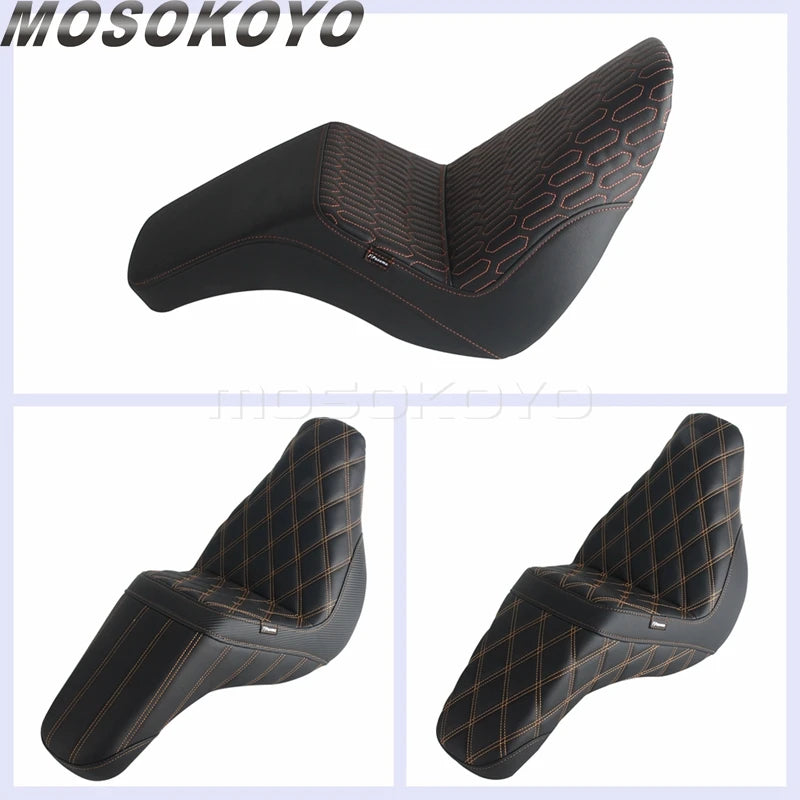 Selle biplace conducteur-passager pour Harley-Davidson Softail Low Rider ST et Sport Glide