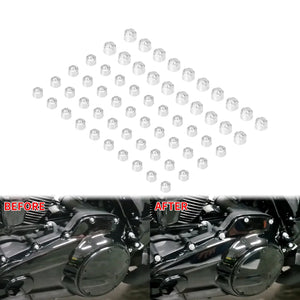 Lot de caches de boulons moteur chromés pour moto Harley-Davidson - vue 2