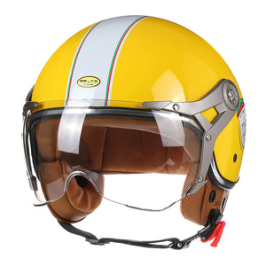 Casque moto jet 3/4 noir - vue latérale - vue 18